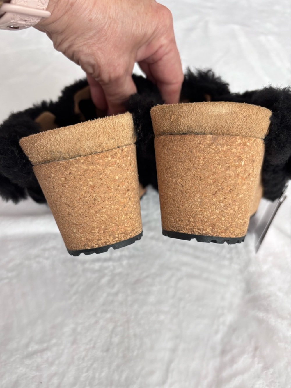 BIRKENSTOCK Papillio Fanny Teddy Shearling Heeled Slip On Clog--NWT--8 - Picture 12 of 15